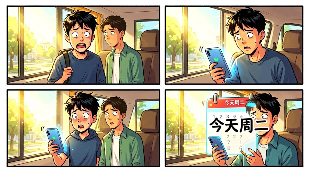 第三格：等等……今天不是周一吗？