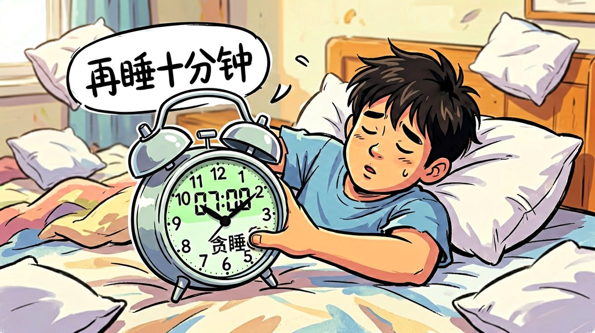手滑按了贪睡模式，再睡十分钟而已~