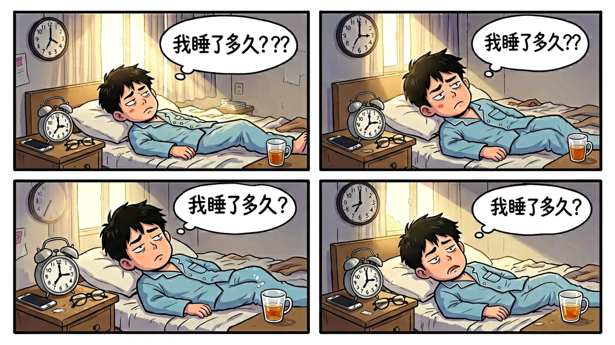 闹钟又坏了，一觉睡到下班时间