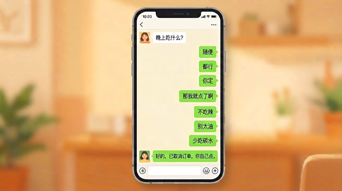 点外卖的博弈：男友反复挑剔翻车