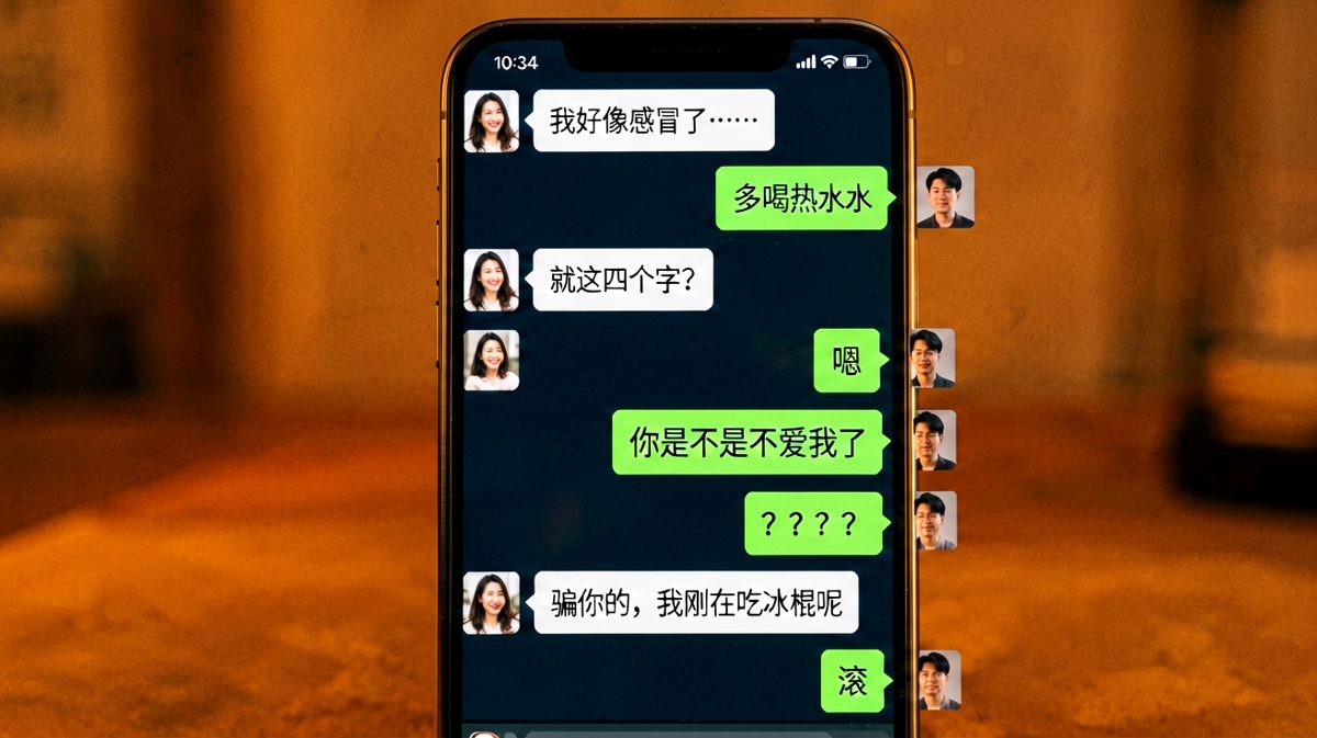 女生装病试探，反转却是在吃冰棍，男生崩溃三连滚