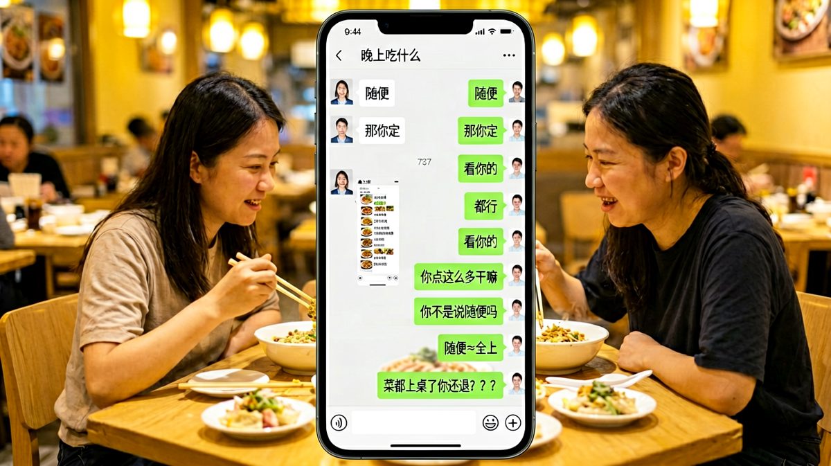 随便点菜的终极困境，男生点了七个菜还被吐槽