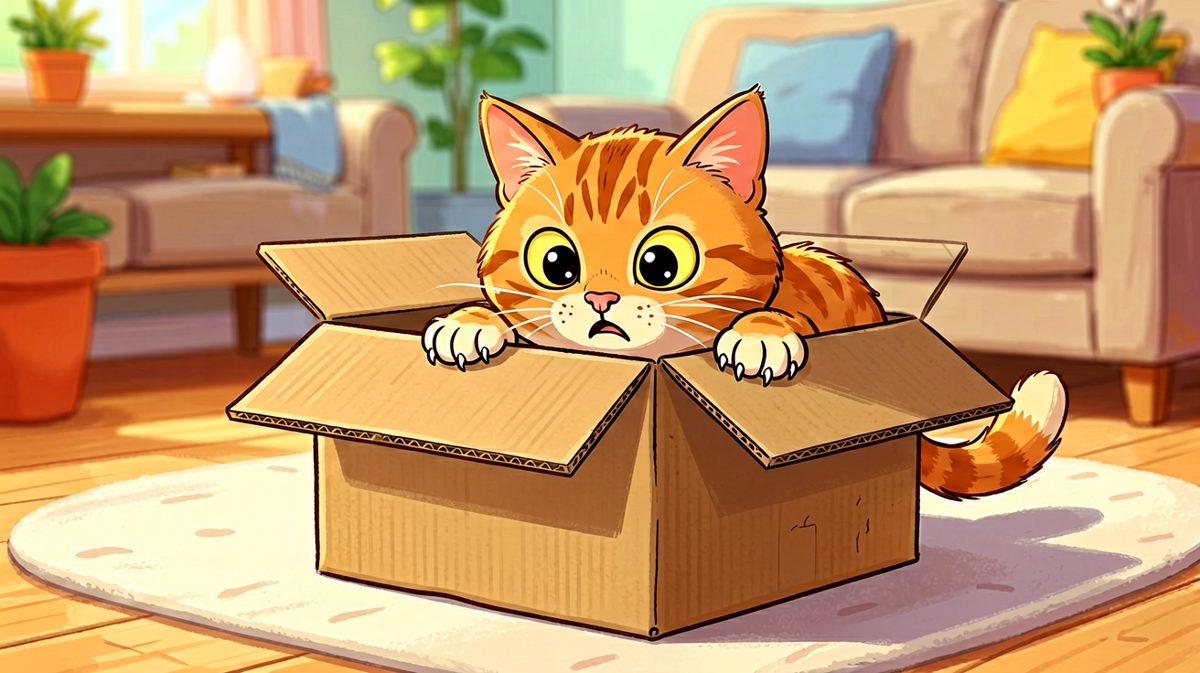 橘猫：只要我够努力，盒子就能变小。