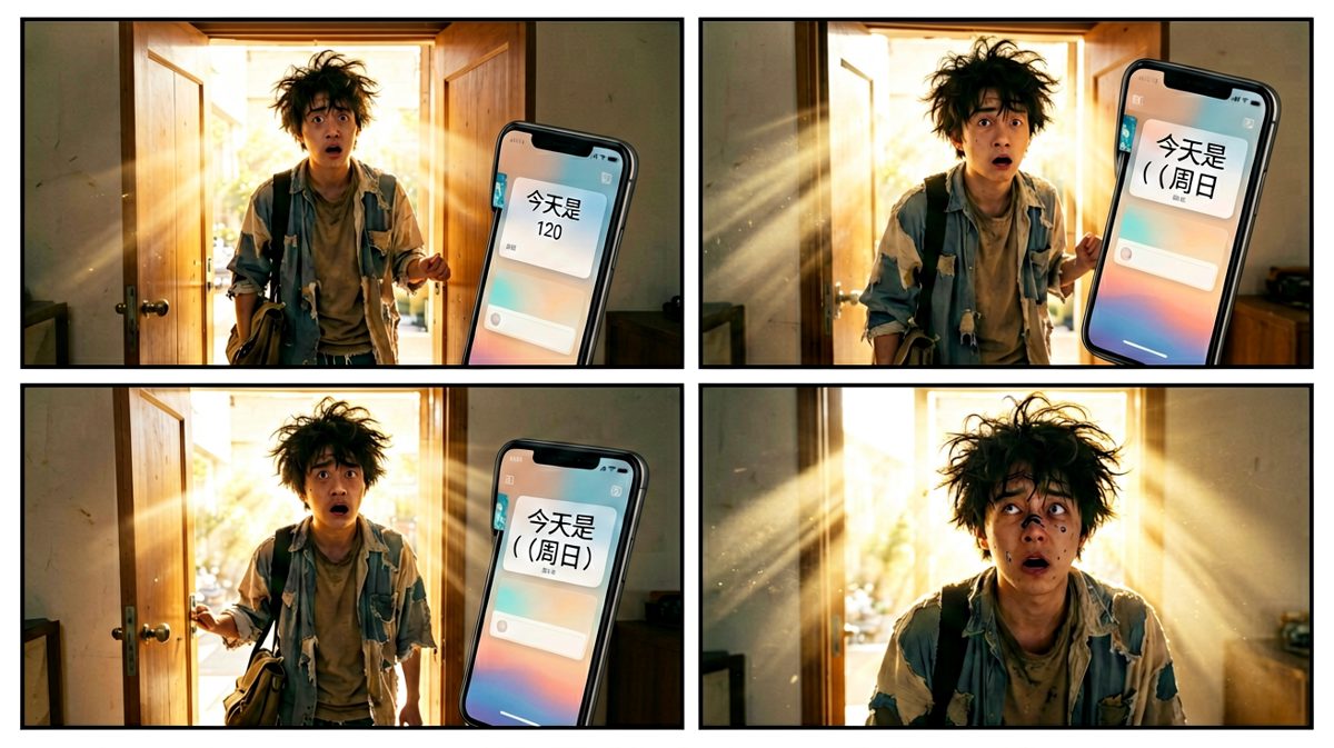 冲出门才发现——今天居然是周日！
