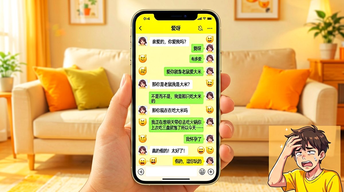 场景三：假孕事件——女生用'怀孕了'测试男生的反应，结果笑到拍桌