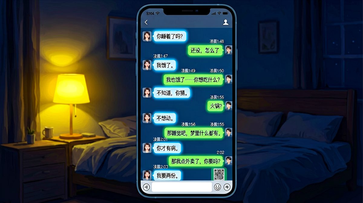 深夜饿肚子的情侣，最终用一份86元的外卖完美收场