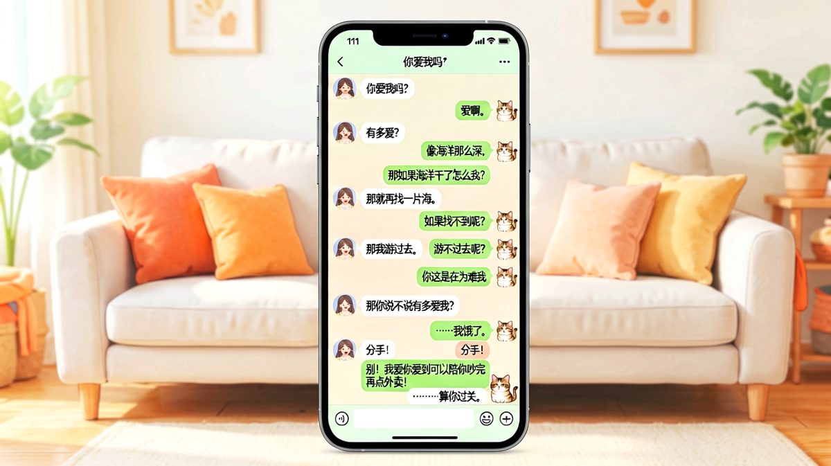 女友连环灵魂拷问，男友靠一句外卖成功化解分手危机