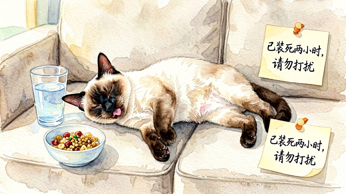 猫生最大的压力，就是每天要演出'我快不行了'