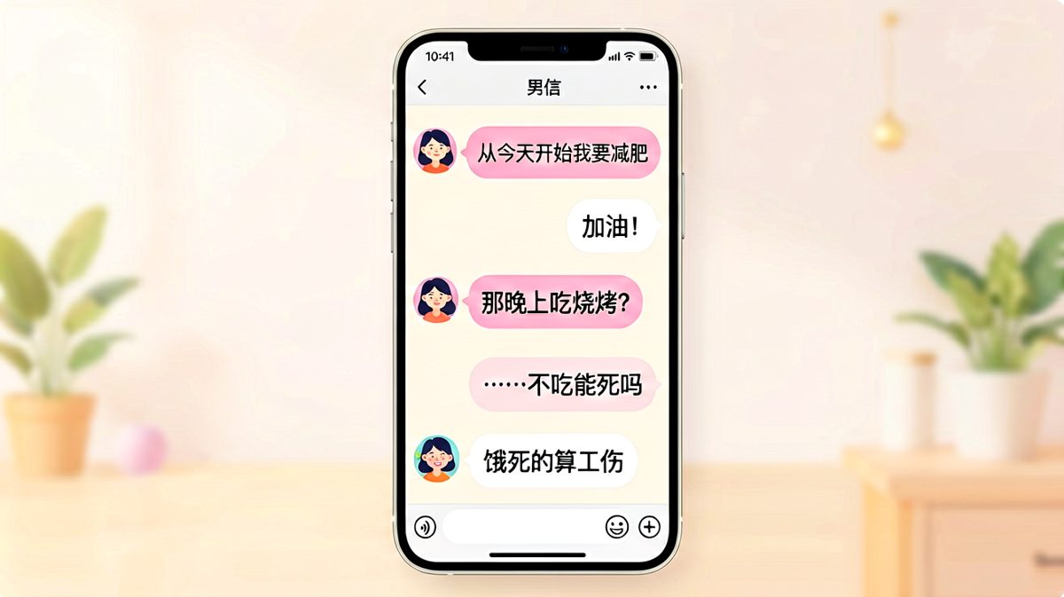 女生喊减肥结果第一个邀请就是烧烤，男生彻底无语