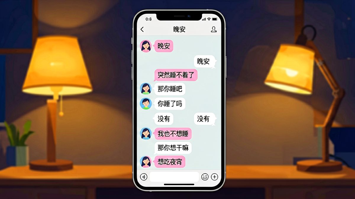 女生说晚安后又睡不着，凌晨两点拉男友吃夜宵