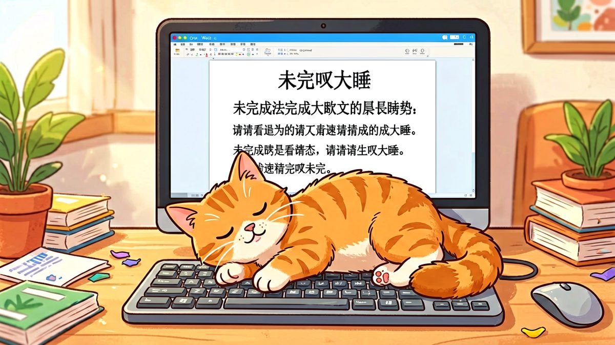 铲屎的：文件呢？猫：在我梦里，你吵到我了