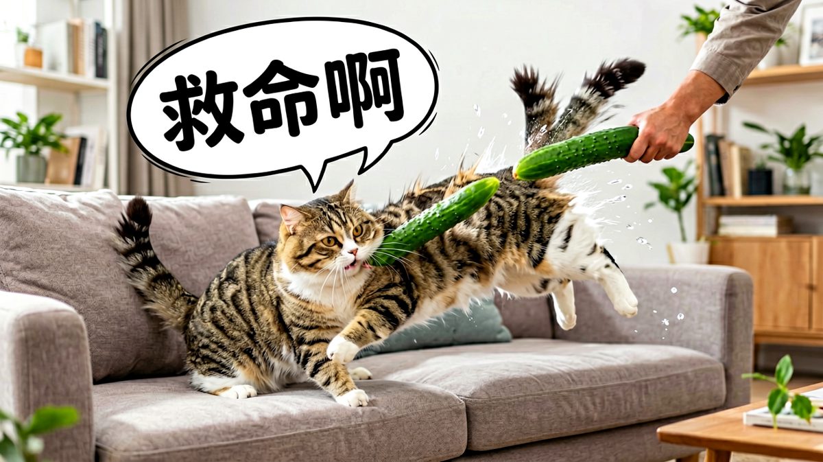 猫咪这辈子最看不起的就是黄瓜。