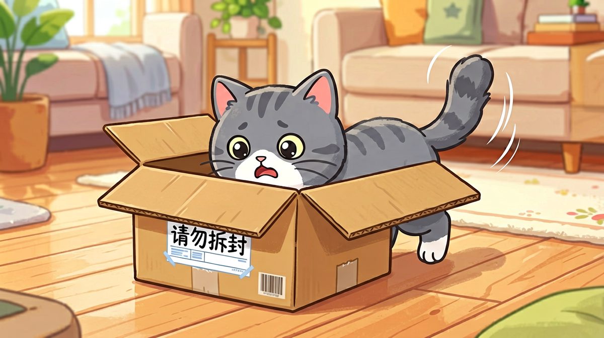 只要我够胖，纸箱就是我的牢笼。