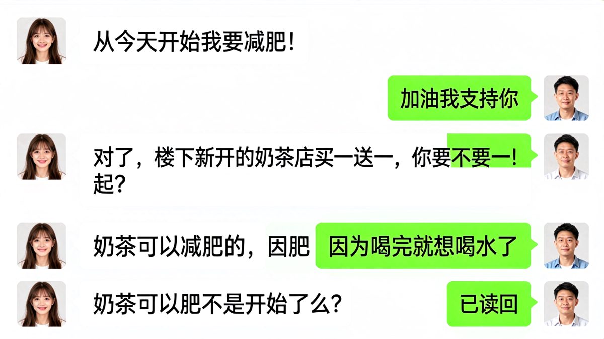 女生的减肥计划从一杯奶茶开始