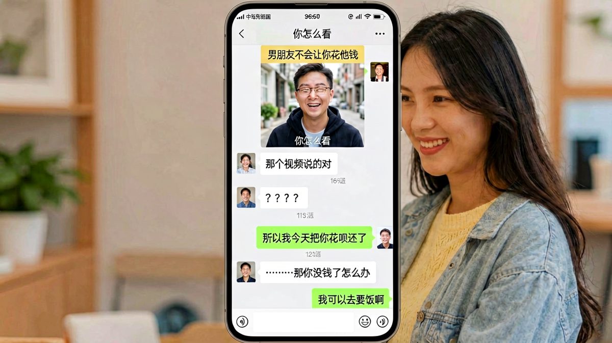 反向操作让女友无从接话