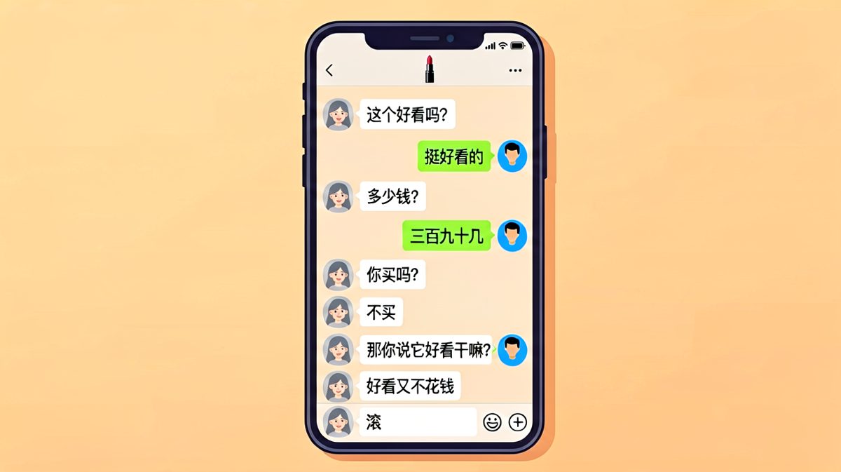 从夸口红到被拉黑，男生用四个字证明了自己是个合格的直男