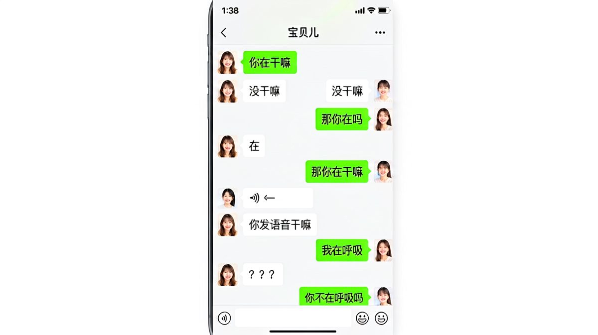男生用循环提问把女生逼到无语，最后发现双方都在呼吸的荒诞闭环