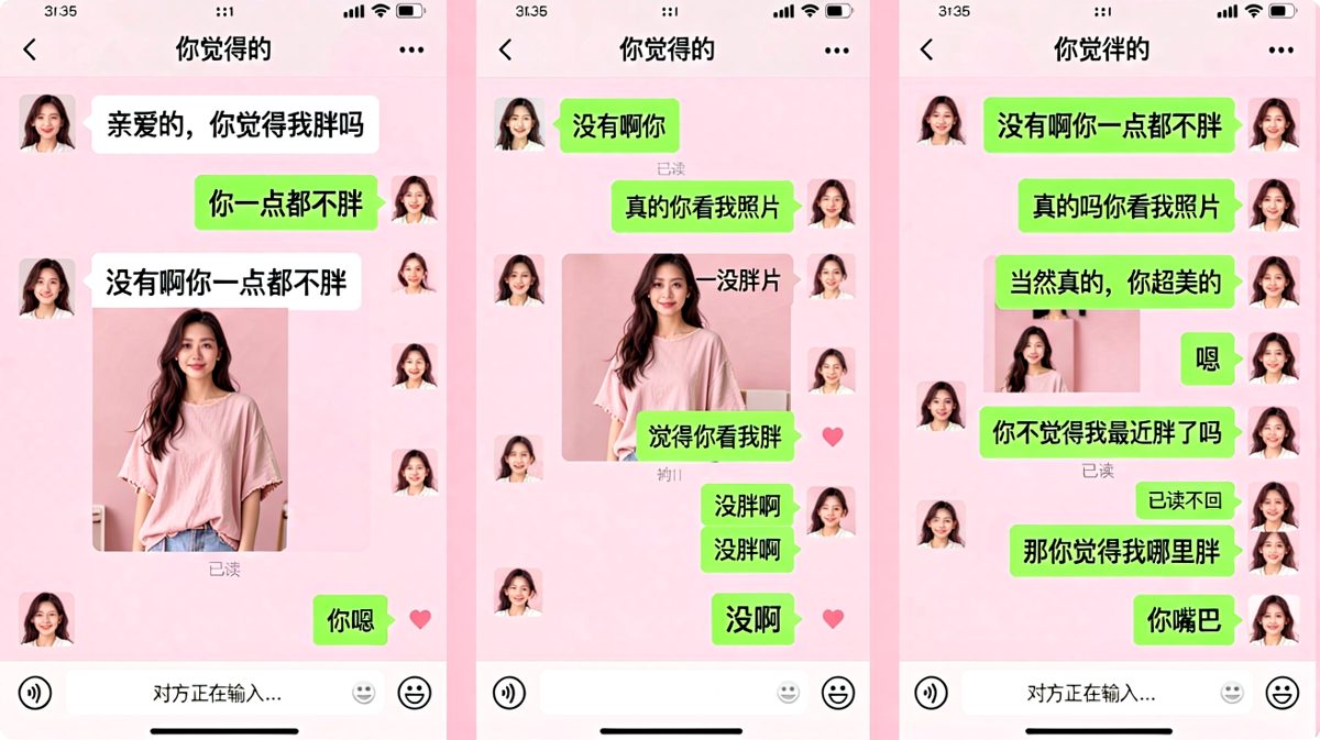 男生以为夸完安全了，结果最后一个字直接引爆地雷区