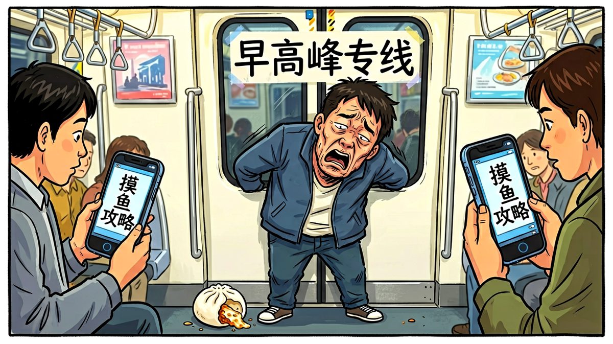 早高峰的地铁，人人都是饼