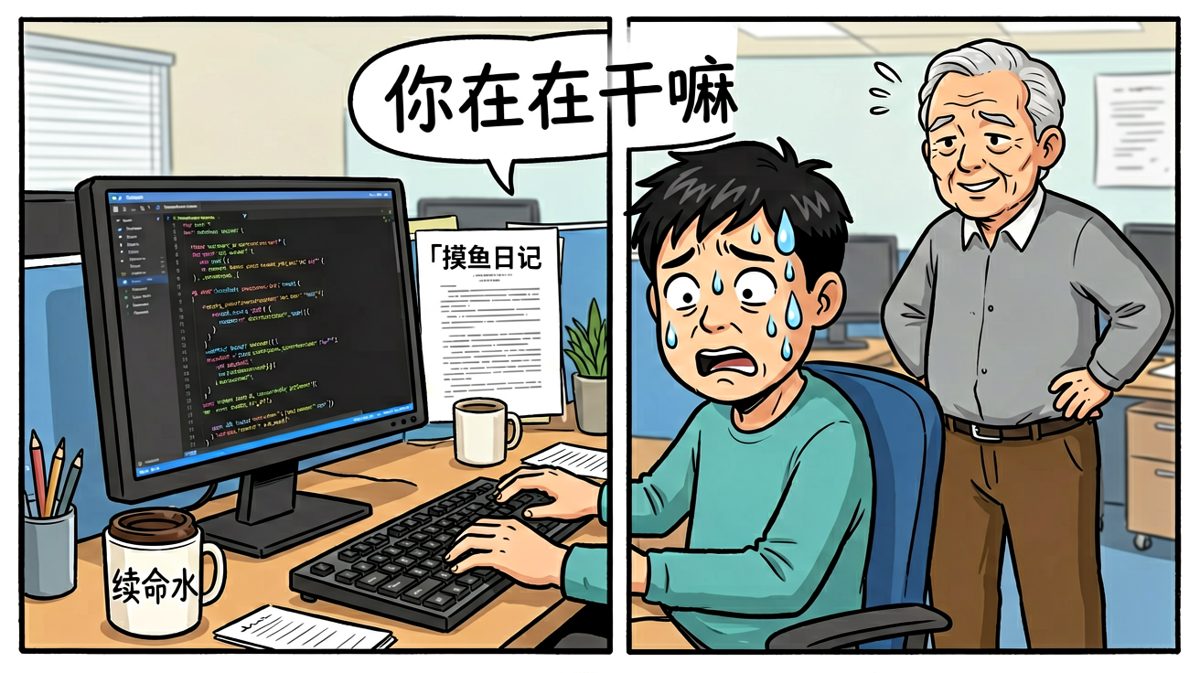 老板突然出现，摸鱼魂飞魄散