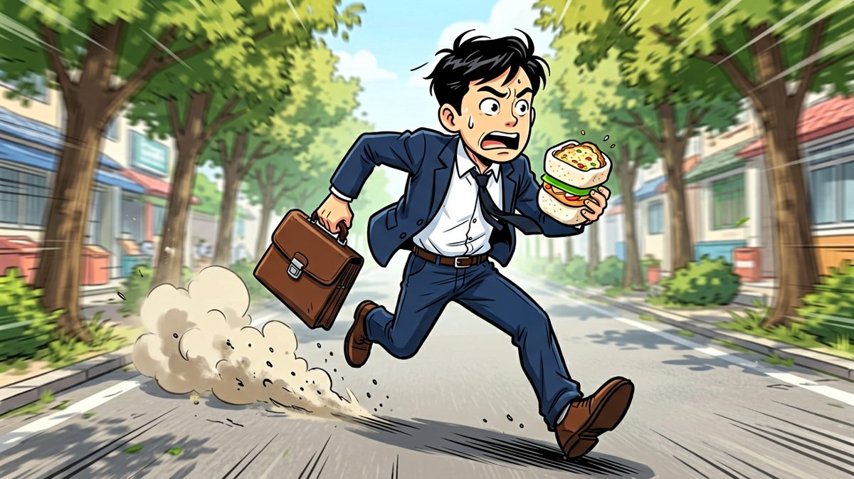 迟到就要扣钱！狂奔！