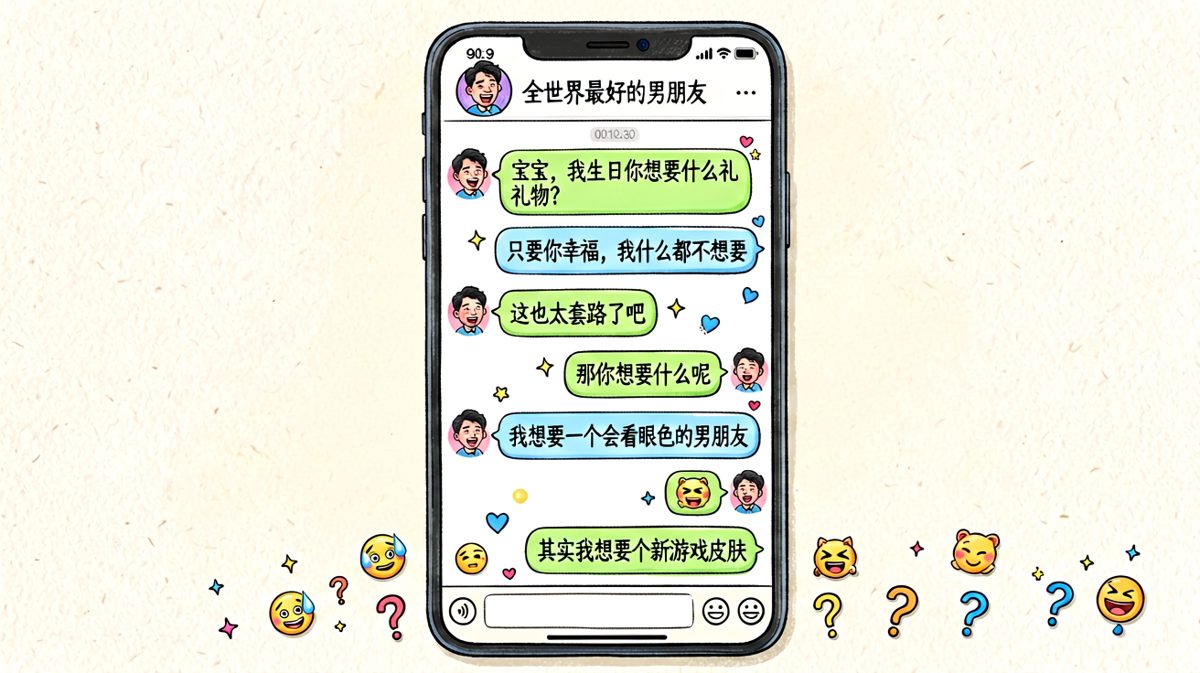 深情告白之后一秒打回原形