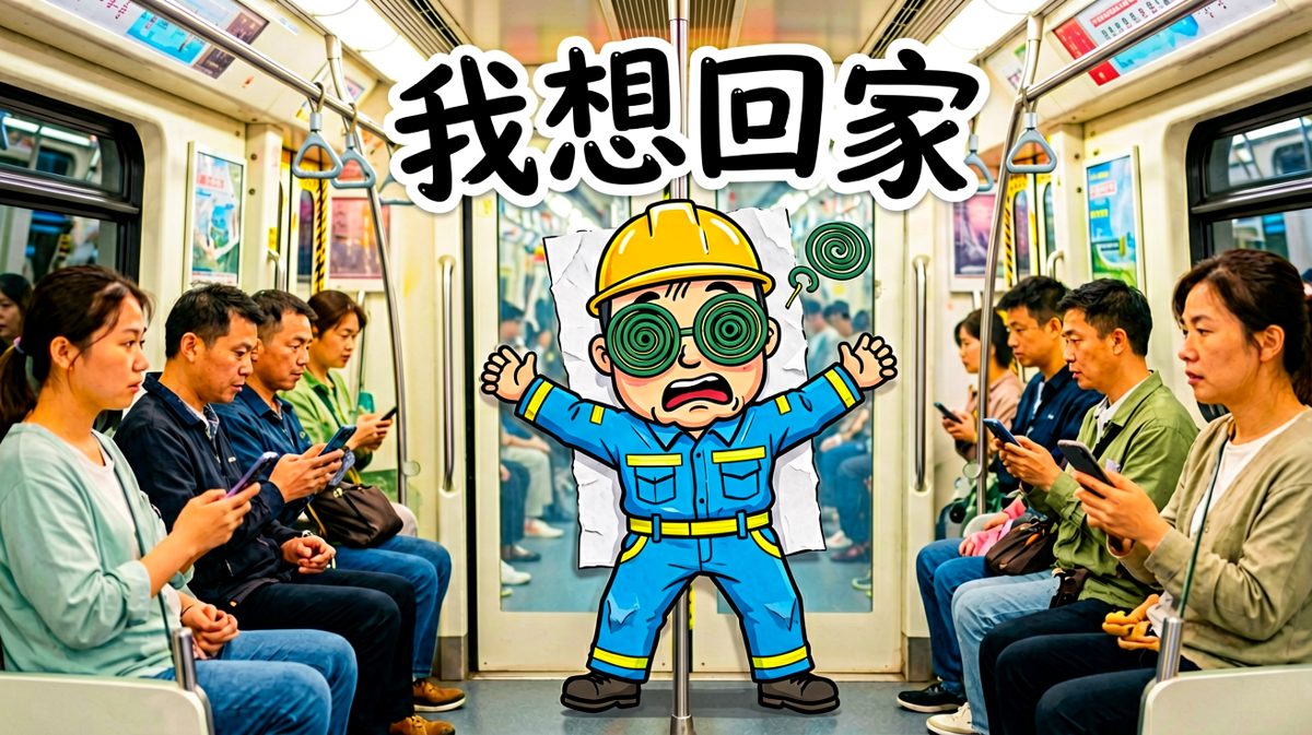 早高峰的地铁，人人都是扁的。