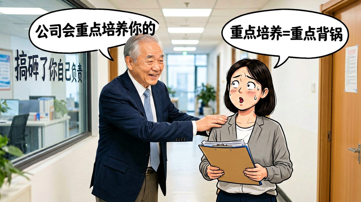 老板说要'重点培养'，翻译过来就是'重点背锅'。