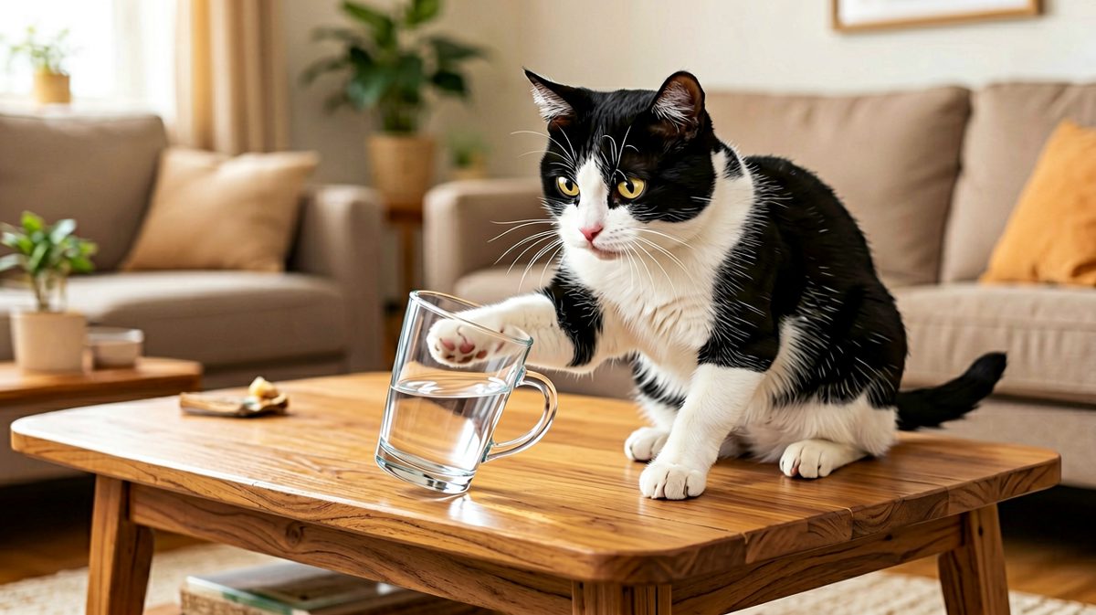 猫：我推的，不是我掉的，是你放得太靠边
