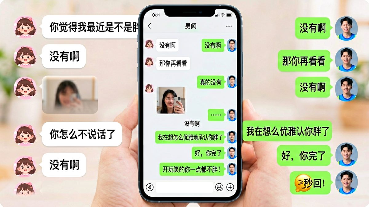 送命题现场：男生差点因为诚实社死