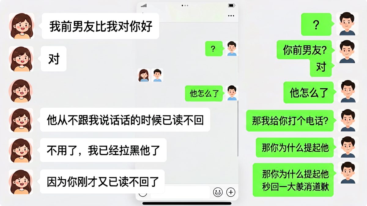 拿前任做对比，结果被男友反向拿捏