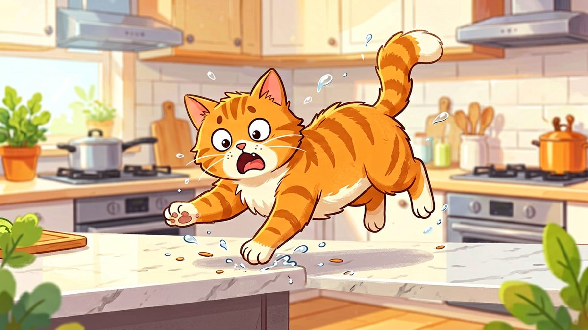 猫：我本来想优雅着陆的...