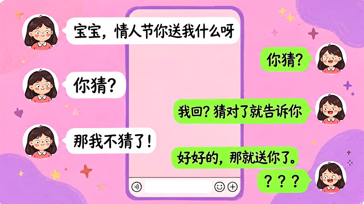 送礼物也要玩脑筋急转弯的男友