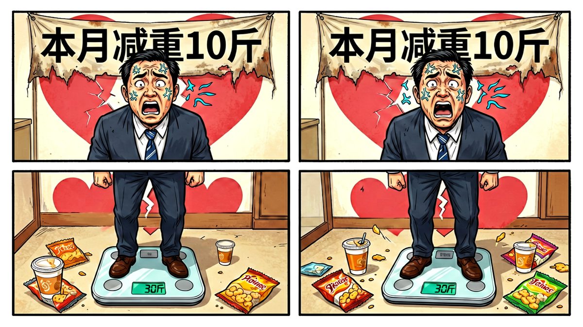 秤上数字给出残酷答案，减肥计划彻底翻车。