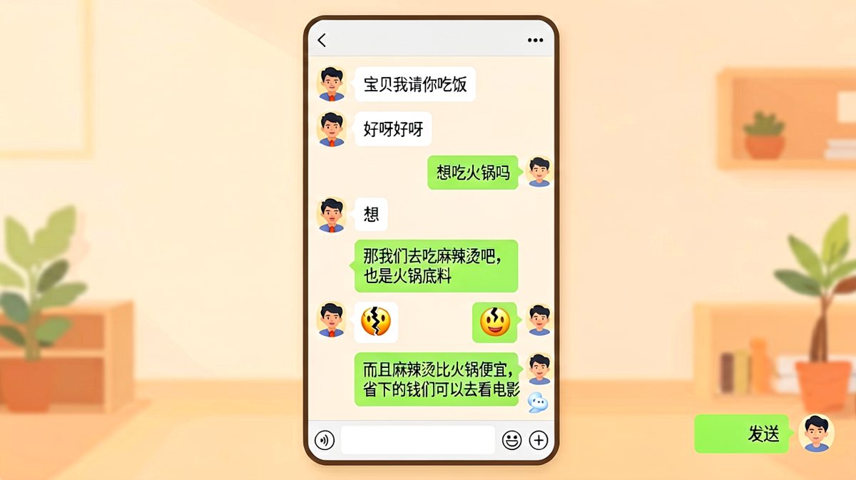 理工男的浪漫经济学：用麻辣烫诠释'火锅平替'，用省下的钱兑换'浪漫额度'。