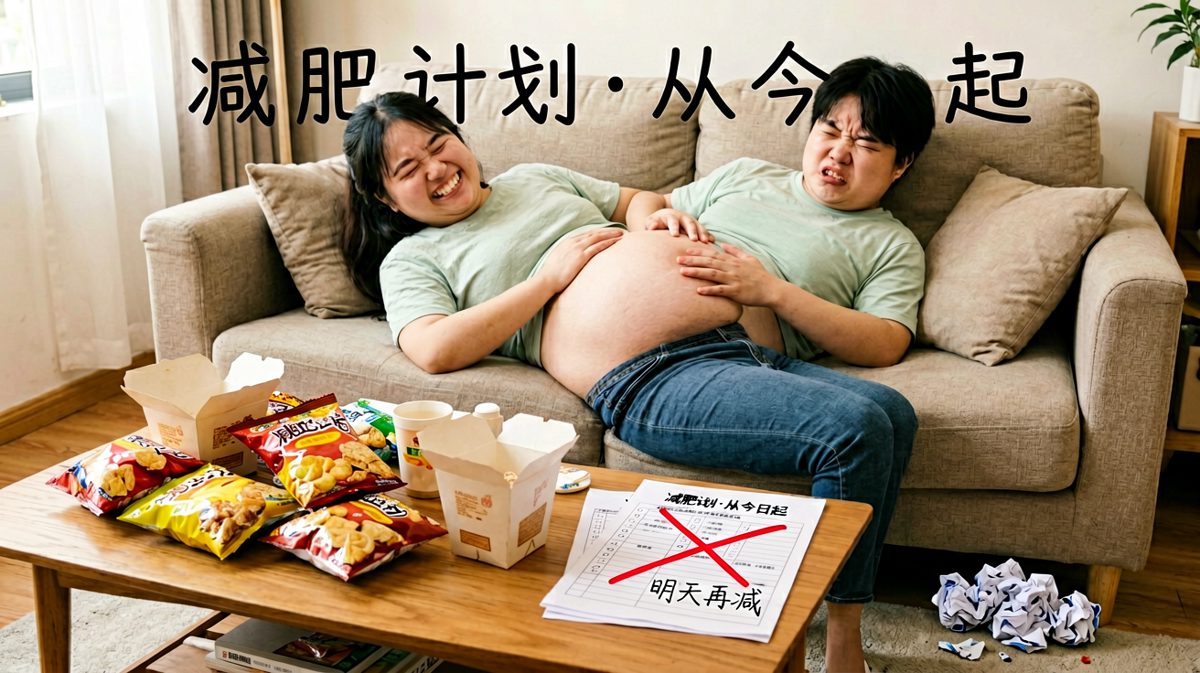 减肥计划彻底失败，明天一定