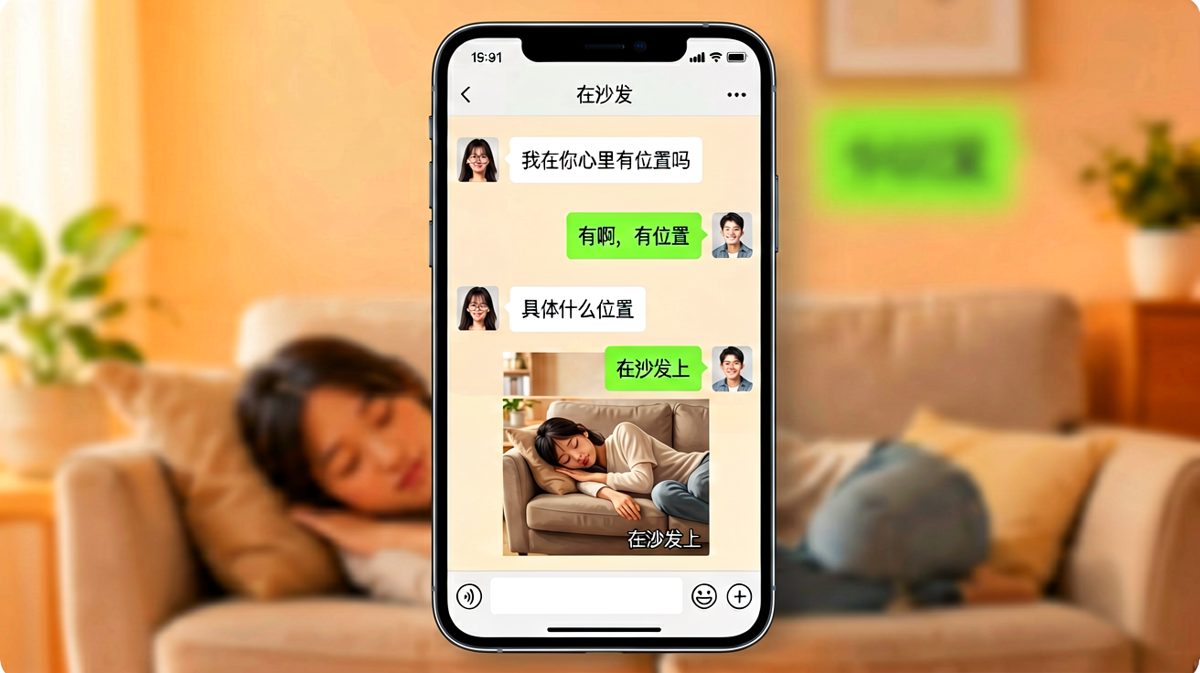 女生问心里有没有位置，结果男生理解的'位置'是沙发上的位置，反转让人哭笑不得