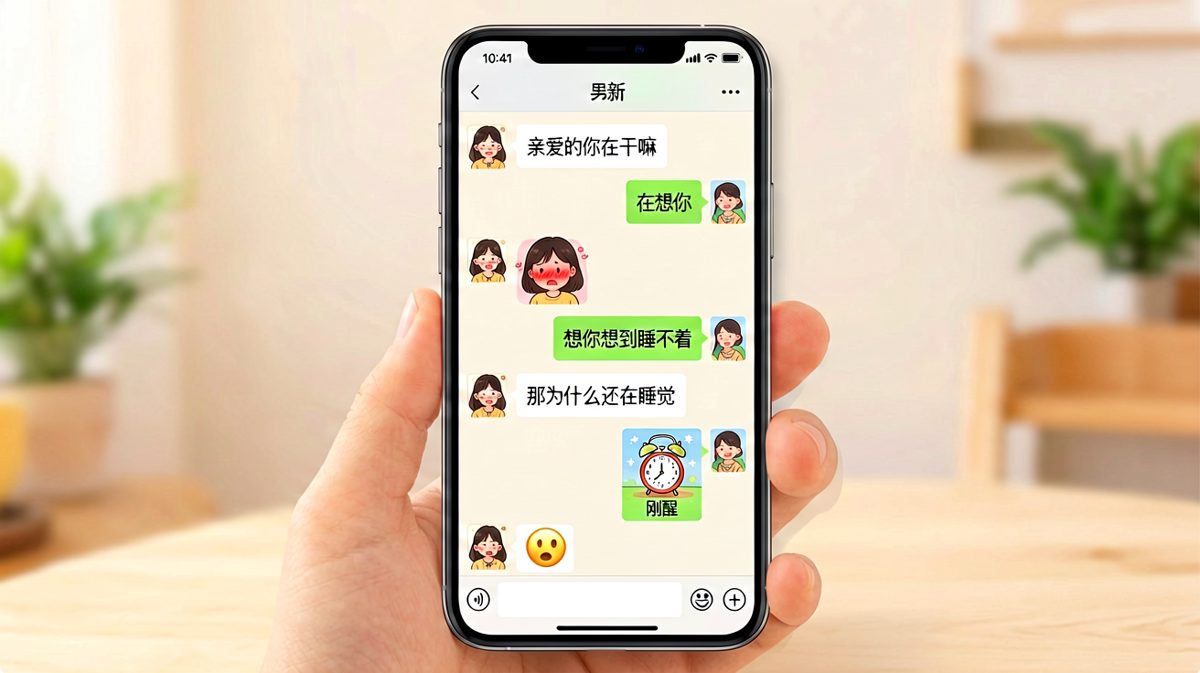 男生说想你想到睡不着，结果七点才醒，甜言蜜语变搞笑