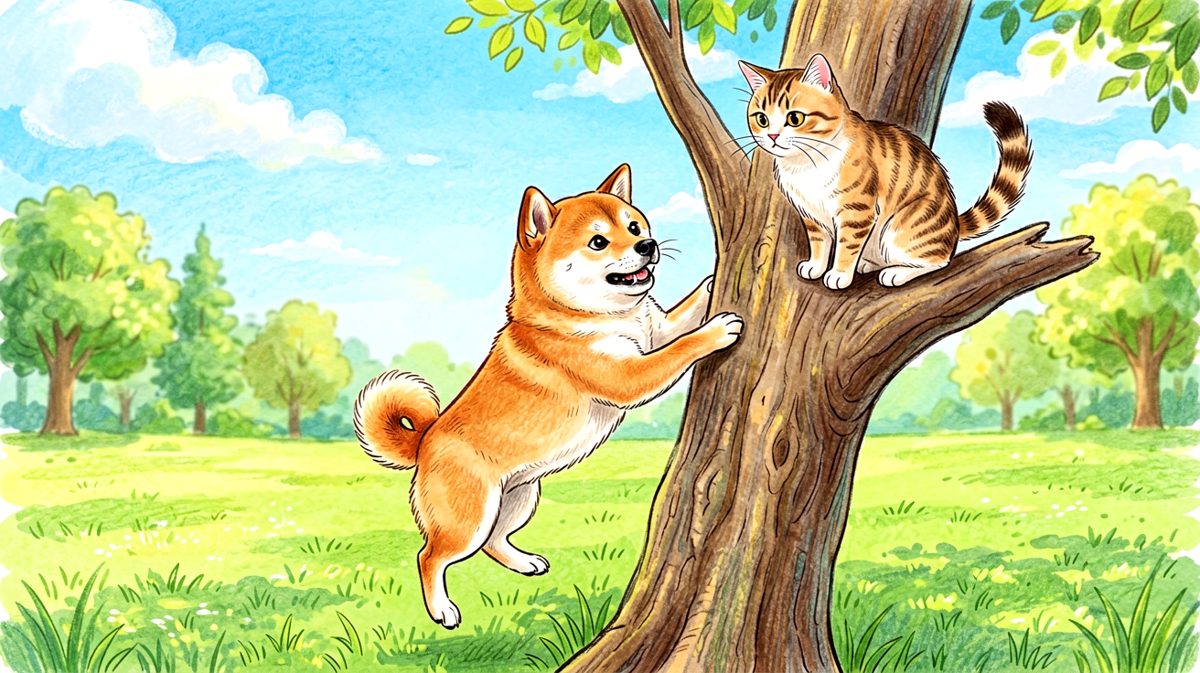 狗：我也能像猫一样爬树