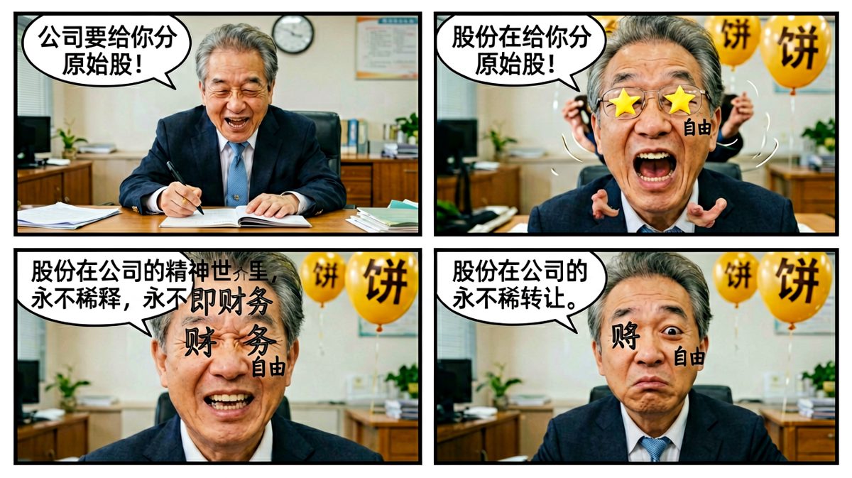 老板给我分了原始股，在精神世界里。