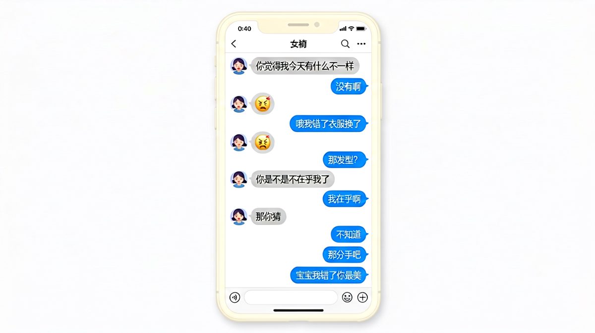 猜不对就分手，标准送命题现场