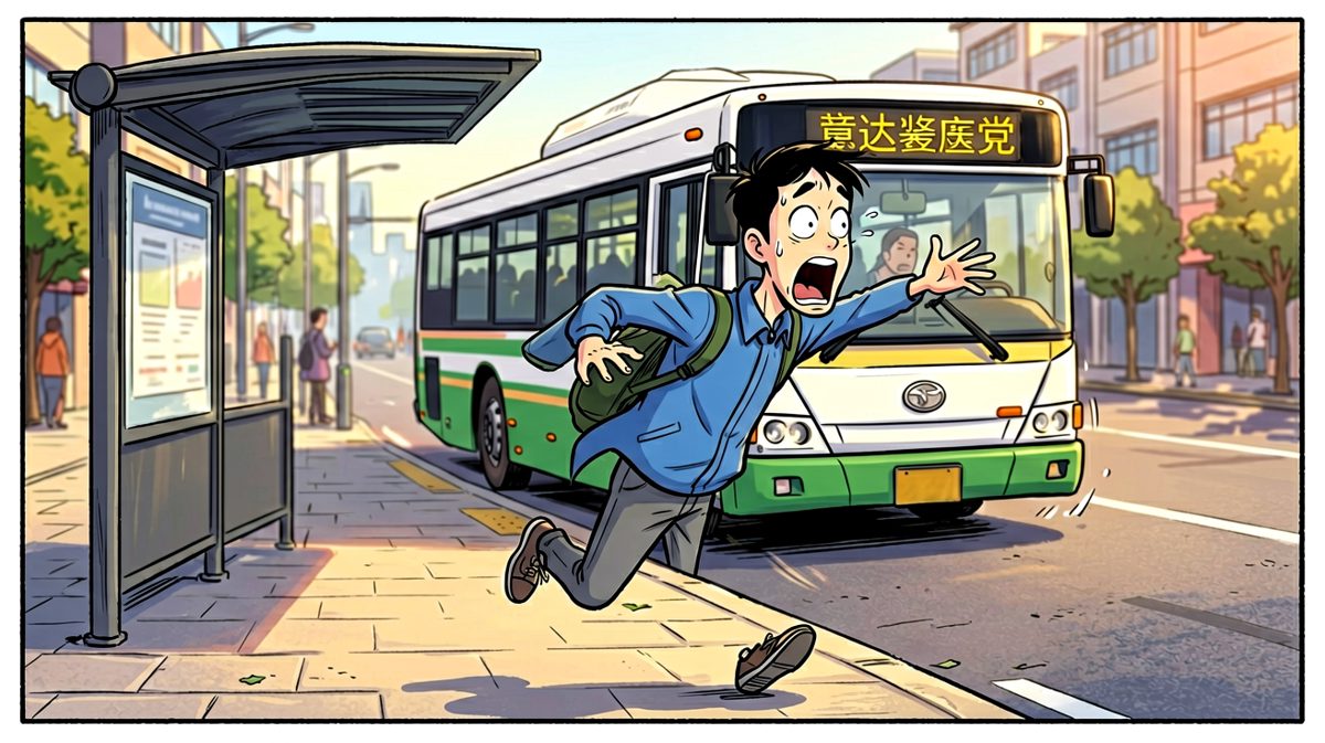 眼睁睁看着公交从我眼前开走