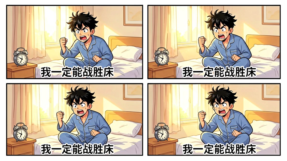 闹钟一响，斗志昂扬：今天一定早起！
