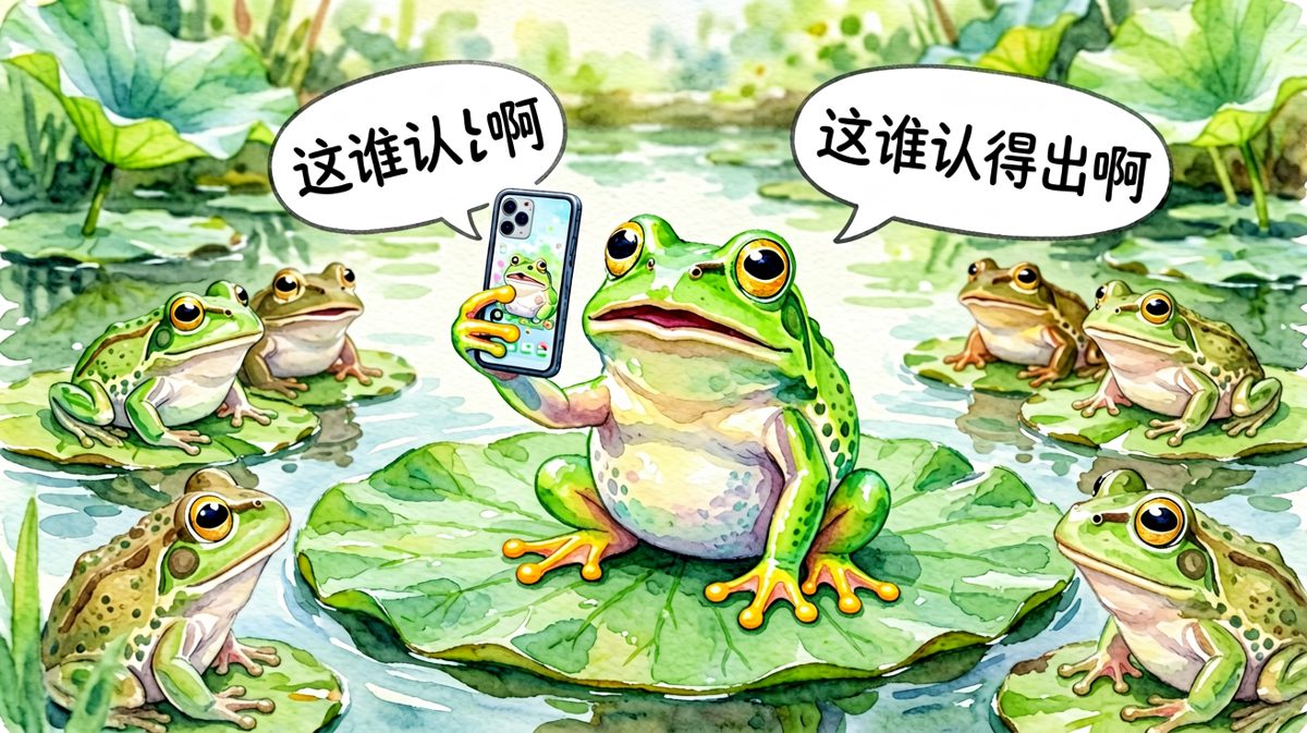 颜值靠滤镜，自信靠想象——青蛙界的自拍真相