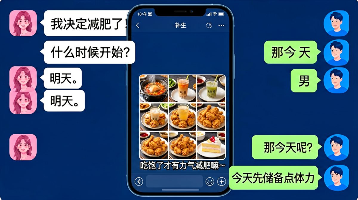 减肥的决心，败给了今晚的美食。