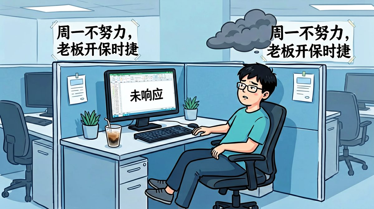 周一早上的工位，灵魂已离线