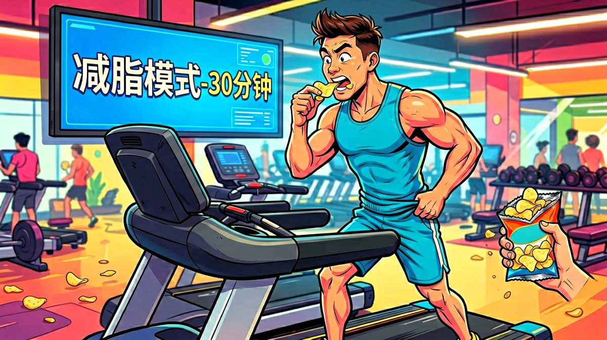 健身先健胃，薯片配蛋白粉