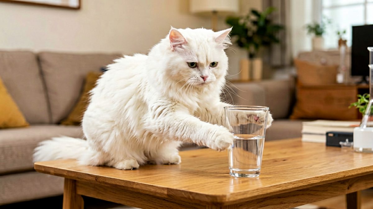 猫咪的哲学：推下去的东西，一定有它的道理