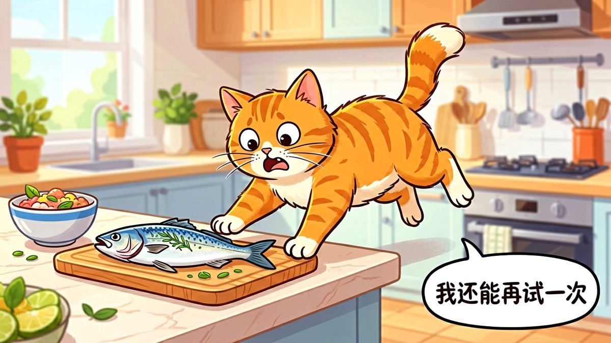 橘猫：说好的弹跳力呢？
