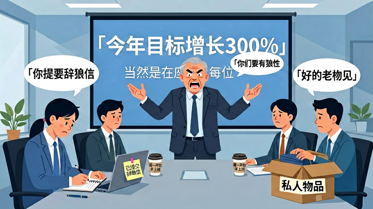 老板喊「增长300%」，员工们在想怎么跑路。